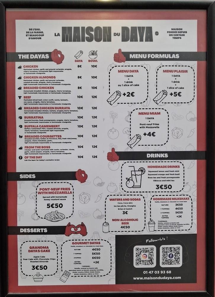 La Maison du Daya - Menu Image 2